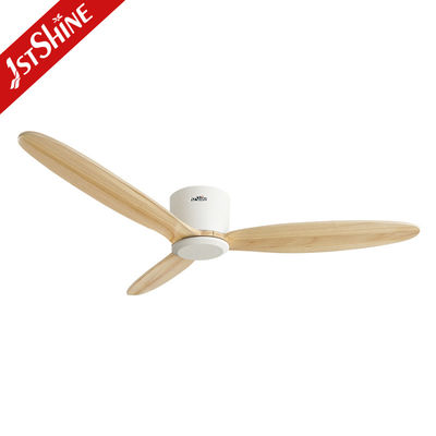 52'' Noiseless Motor Remote LED Ceiling Fan With 3 Wood Blades