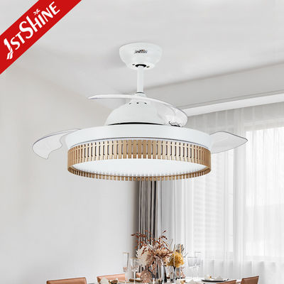 42" Dimmable Retractable Ceiling Fan Light For Living Room