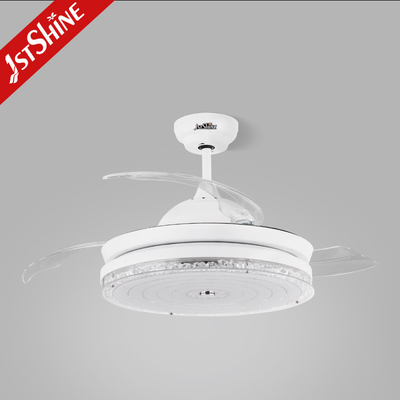 42 Inch Retractable Ceiling Fan Light With Reversible AC Motor