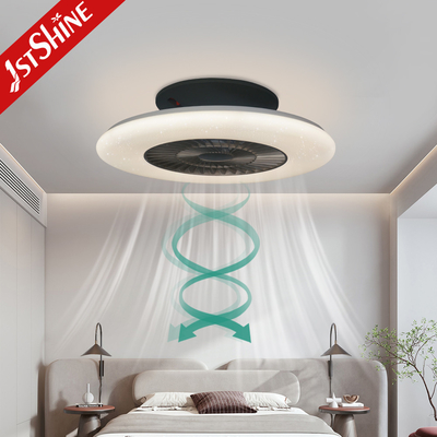 Flush Mount 24inch Bedroom Ceiling Fan Light Reversible AC Motor