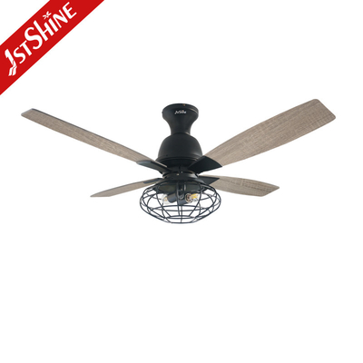 Industrial Farmhouse Decorative Ceiling Fan Light With Remote Control