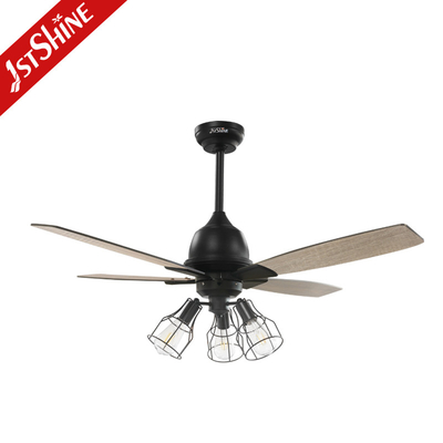 Indoor 48 inch Industrial Style Ceiling Fan With Light Remote Control