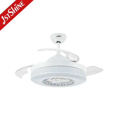 Retractable 42 Inch Bladeless LED Ceiling Fan Indoor Remote Control