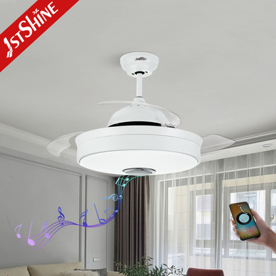 Smart 5 Speeds Retractable Ceiling Fan Light With Time Settings