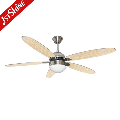 Dimmable 52 inch 3 Color LED Light Ceiling Fan Indoor Plywood Blade