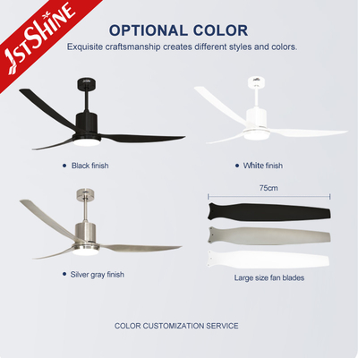 High Air Volume Ceiling Fan 3 Plastic Blades Led Ceiling Fan With Remote Control