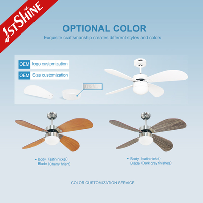 3 Color Led Light IP44 Outdoor Waterproof Ceiling Fan With 4 MDF Blades