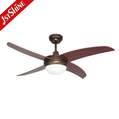 Decorative 4 MDF Blades Retro Style Ceiling Fan 48 Inches 220V Led