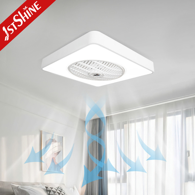 20 Inch Mini Dimmable Led Ceiling Fan 7 PC Blades White Finished For Indoor Usage