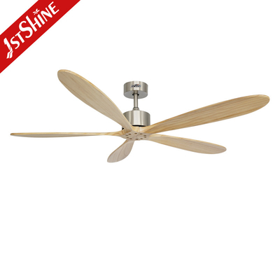 Living Room Big Wooden Blade Ceiling Fan Remote Control With No Light